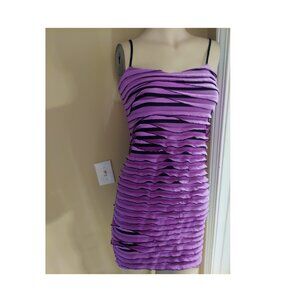 Girls - Flowers by Zoe Tiered Dress Lavender and Black - Size Girls L